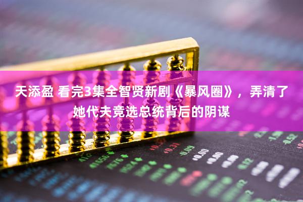 天添盈 看完3集全智贤新剧《暴风圈》，弄清了她代夫竞选总统背后的阴谋
