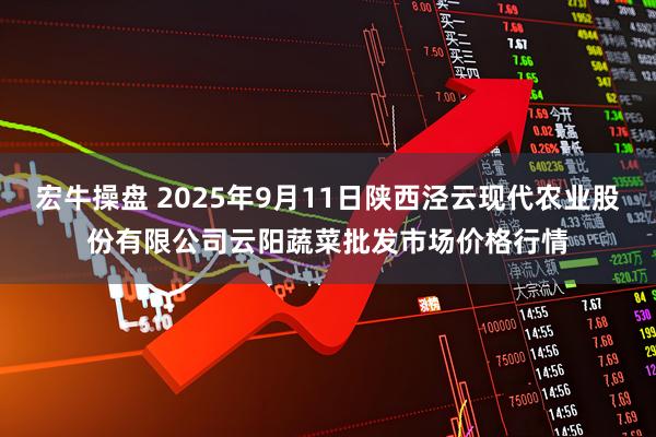 宏牛操盘 2025年9月11日陕西泾云现代农业股份有限公司云阳蔬菜批发市场价格行情