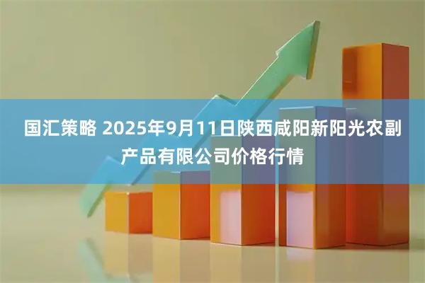 国汇策略 2025年9月11日陕西咸阳新阳光农副产品有限公司价格行情