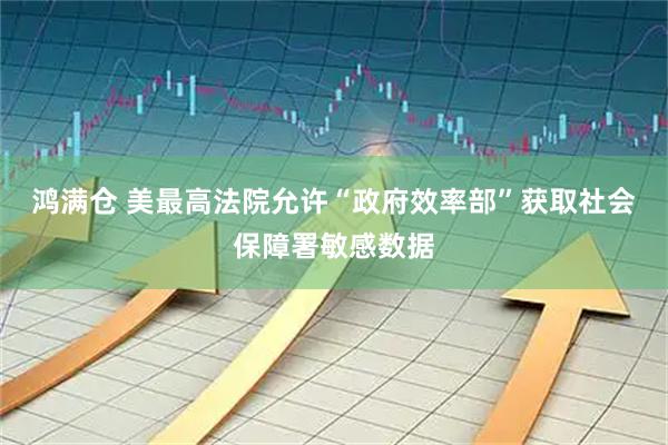 鸿满仓 美最高法院允许“政府效率部”获取社会保障署敏感数据