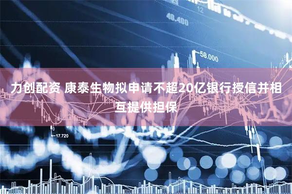 力创配资 康泰生物拟申请不超20亿银行授信并相互提供担保
